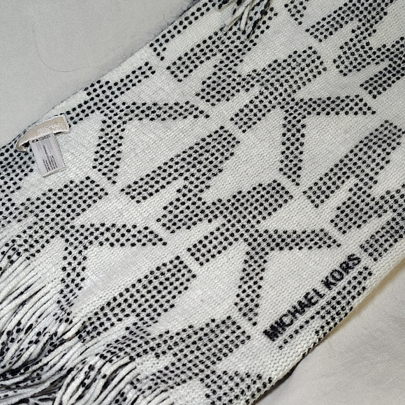 Michael Kors Monochrome Animal Print Scarf - Picture 7 of 9